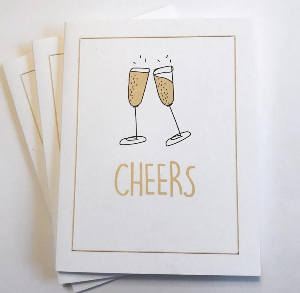 cheers notecard